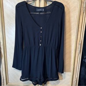 MinkPink Black one Piece Shorts Romper